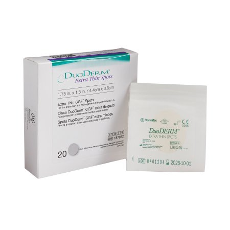 Picture of Hydrocolloid Dressing DuoDERM® Extra Thin 1-1/2 X 1-3/4 Inch Spot Sterile187932