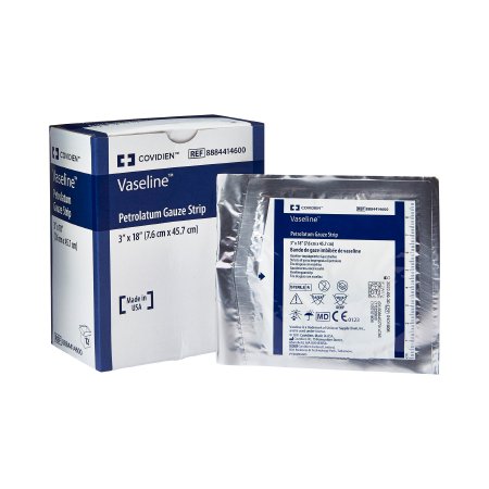 Picture of Petrolatum Impregnated Dressing Vaseline™ 3 X 18 Inch Gauze Petrolatum Sterile8884414600
