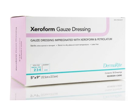 Picture of Impregnated Dressing DermaRite® 5 X 9 Inch Gauze Xeroform / Petrolatum Sterile24590