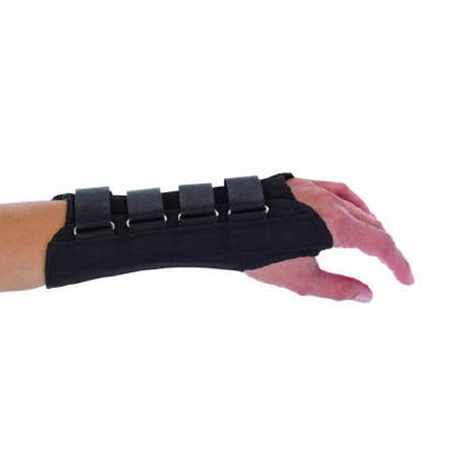 Picture of Wrist Support ProCare® Aluminum / Cotton / Flannel / Suede Right Hand Black X-Small79-87002