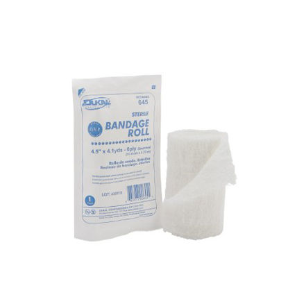 Picture of Fluff Bandage Roll Dukal™ Cotton 6-Ply 4-1/2 Inch X 4-1/10 Yard Roll Shape Sterile645