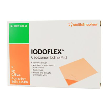 Picture of Impregnated Dressing Iodoflex™ Pad 1-1/2 X 2- 3/8 Inch Gauze Cadexomer Iodine Sterile6602133005