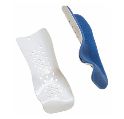 Picture of Colles' Wrist / Forearm Splint ProCare® Padded Aluminum / Foam Left Hand Blue / White X-Small79-71972