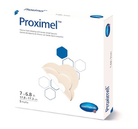 Picture of Silicone Foam Dressing Proximel™ 6-4/5 X 7 Inch Sacral Silicone Adhesive with Border Sterile14600000
