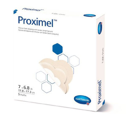 Picture of Silicone Foam Dressing Proximel™ 6-4/5 X 7 Inch Sacral Silicone Adhesive with Border Sterile14600000