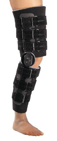 Picture of Knee Immobilizer KneeRANGER® II Universal Short Hook and Loop Closure Up to 32 Inch Knee Circumference 17 Inch Length Left or Right Knee79-94230