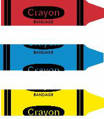 Picture of Adhesive Strip ASO 3/4 X 3 Inch Plastic Rectangle Kid Design (Assorted Crayon) SterileCRA5261-012-000