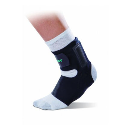 Picture of Ankle Support Aircast® AirHeel™ with Stabilizers Large Pull-On / Hook and Loop Closure Male 11-1/2 and Up / Female 13 and Up Left or Right Foot09BL