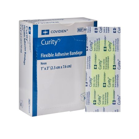 Picture of Adhesive Strip Curity™ 1 X 3 Inch Fabric Rectangle Neon Sterile44104-