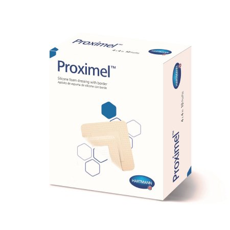 Picture of Silicone Foam Dressing Proximel™ 6 X 6 Inch Square Silicone Adhesive with Border Sterile14400000