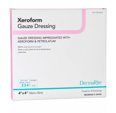 Picture of Impregnated Dressing DermaRite® 4 X 4 Inch Gauze Xeroform / Petrolatum Sterile24440