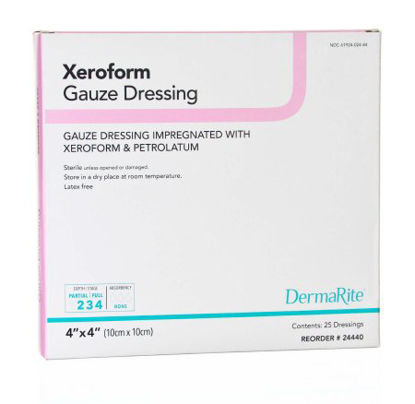 Picture of Impregnated Dressing DermaRite® 4 X 4 Inch Gauze Xeroform / Petrolatum Sterile24440