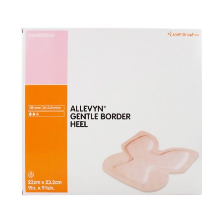 Picture of Silicone Foam Dressing Allevyn Gentle Border Heel 9 X 9 Inch Heel Silicone Gel Adhesive with Border Sterile66800506