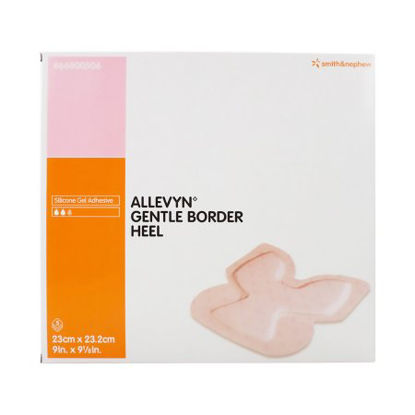 Picture of Silicone Foam Dressing Allevyn Gentle Border Heel 9 X 9 Inch Heel Silicone Gel Adhesive with Border Sterile66800506