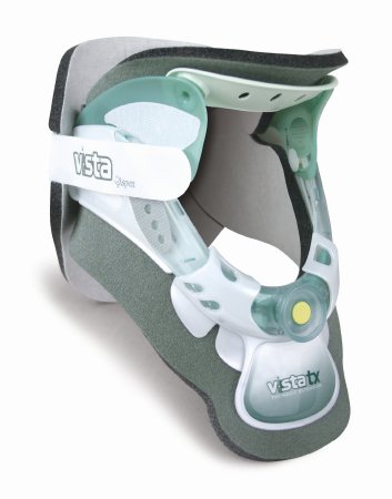 Picture of Rigid Cervical Collar with Replacement Pads Aspen® Vista® TX Preformed Adult One Size Fits Most Two-Piece / Trachea Opening Adjustable Height 13 to 19 Inch Neck Circumference79-83360