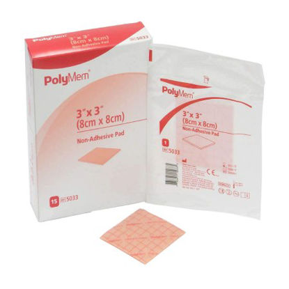 Picture of Foam Dressing PolyMem® 3 X 3 Inch Square Non-Adhesive without Border Sterile5033