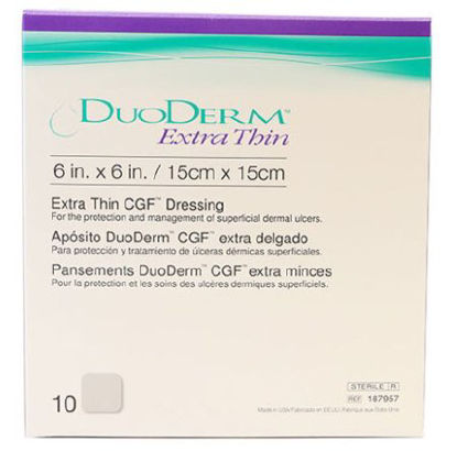 Picture of Hydrocolloid Dressing DuoDERM® Extra Thin 6 X 6 Inch Square Sterile187957
