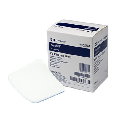 Picture of Foam Dressing Kendall™ 4 X 4 Inch Square Non-Adhesive without Border Sterile55544