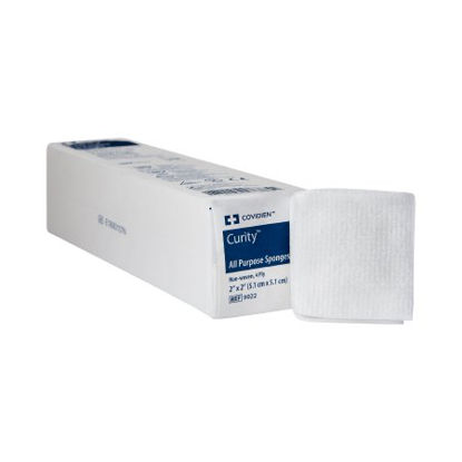 Picture of Nonwoven Sponge Curity™ Polyester / Rayon 4-Ply 2 X 2 Inch Square NonSterile9022