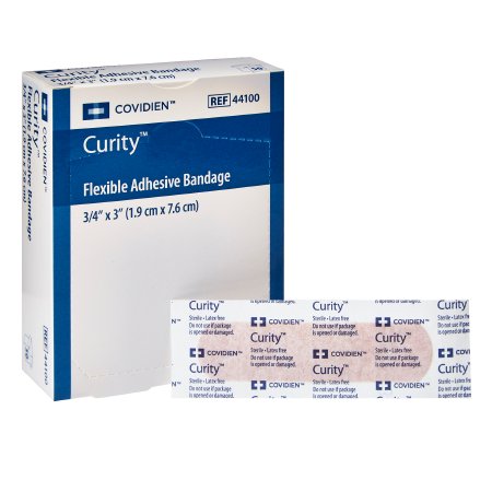 Picture of Adhesive Strip Curity™ 3/4 X 3 Inch Fabric Rectangle Tan Sterile44100