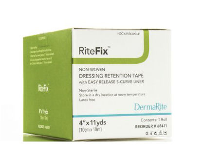 Picture of Dressing Retention Tape with Liner RiteFix™ Water Resistant Nonwoven 6 Inch X 11 Yard White NonSterile68611