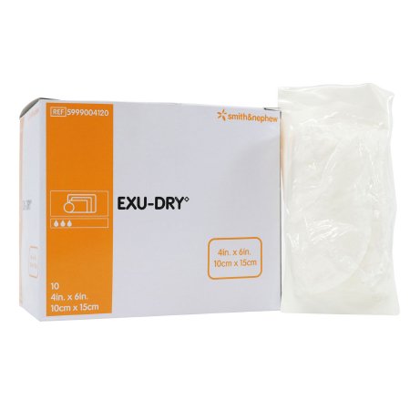 Picture of Anti-Shear Absorbent Dressing Exu-Dry Polyethylene / Rayon / Cellulose 4 X 6 Inch5999004120
