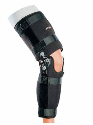 Picture of Knee Brace DonJoy® Rehab TROM™ Large Hook and Loop Closure 22 to 27 Inch 17 Inch Length11-0295-4-06000