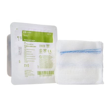 Picture of USP Type VII X-Ray Detectable Gauze Sponge Visitec™ Gauze 16-Ply 4 X 4 Inch Square Sterile7317--