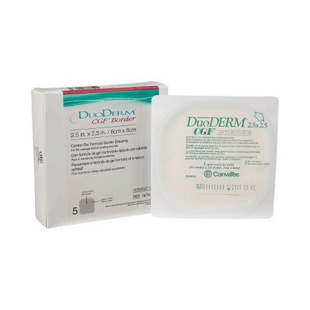 Picture of Hydrocolloid Dressing DuoDERM® CGF® Border 2-1/2 X 2-1/2 Inch Square Sterile187970