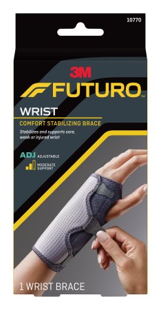 Picture of Wrist Brace Futuro™ Comfort Fabric / Metal Left or Right Hand Black / Gray One Size Fits Most10770ENR