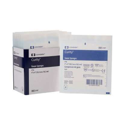 Picture of USP Type VII Gauze Sponge Curity™ Cotton 8-Ply 4 X 4 Inch Square Sterile2187-