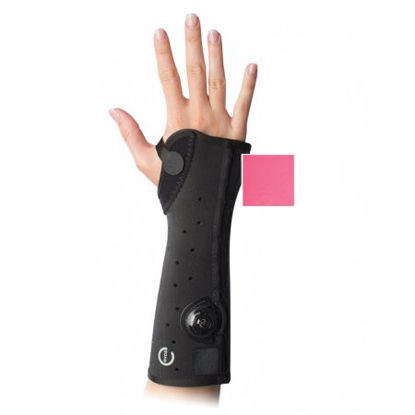 Picture of Wrist / Arm Brace Exos® Short Arm Thermoformable Polymer Right Hand Pink X-Small312-32-4444