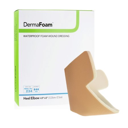 Picture of Foam Dressing DermaFoam® 6 X 7 Inch Elbow / Heel Non-Adhesive without Border Sterile00293E