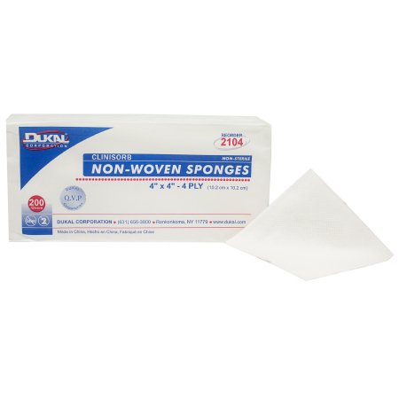 Picture of Nonwoven Sponge Clinisorb Polyester / Rayon 4-ply 4 X 4 Inch Square NonSterile2104