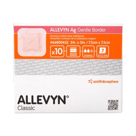 Picture of Silver Foam Dressing Allevyn Ag Gentle Border 3 X 3 Inch Square Sterile66800452