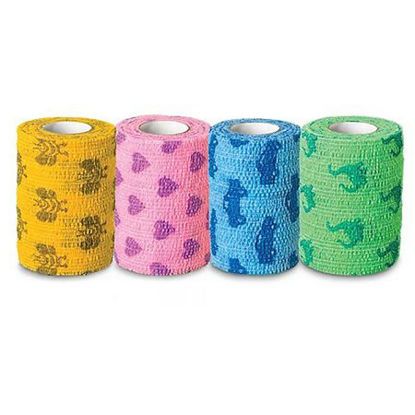 Picture of Cohesive Bandage CoFlex® NL 2 Inch X 5 Yard 12 lbs. Tensile Strength Self-adherent Closure Kid Design (Assorted Print) NonSterile5200KP