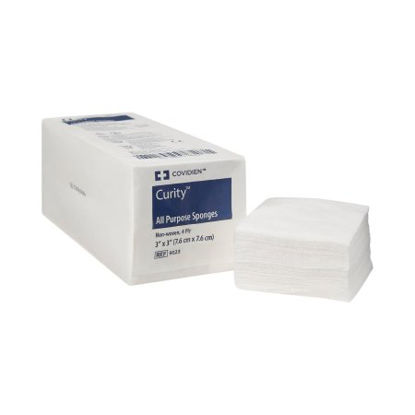 Picture of Nonwoven Sponge Curity™ Polyester / Rayon 4-Ply 3 X 3 Inch Square NonSterile9023