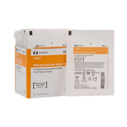 Picture of Impregnated Antimicrobial Dressing Telfa™ AMD 3 X 4 Inch PHMB (Polyhexamethylene Biguanide) Sterile7662-