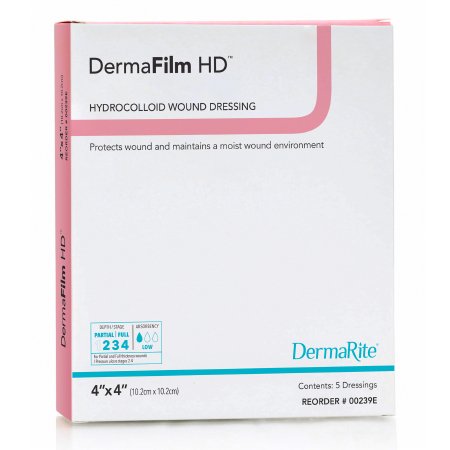 Picture of Hydrocolloid Dressing DermaFilm® HD 4 X 4 Inch Square Sterile00239E