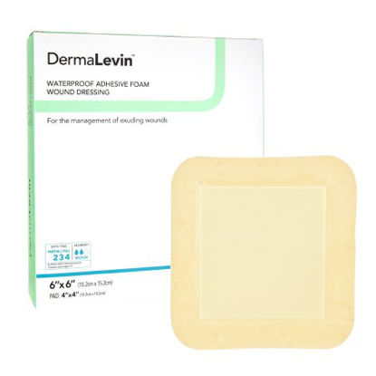 Picture of Foam Dressing DermaLevin® 6 X 6 Inch Square Adhesive with Border Sterile00285E