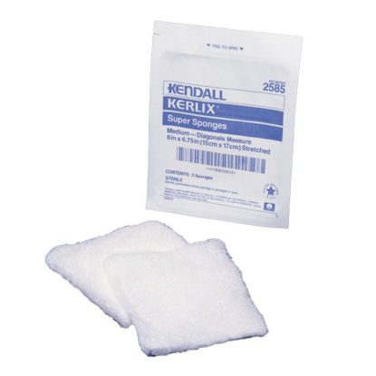 Picture of USP Type VII Fluff Dressing Kerlix™ Fluff Dried Woven Gauze 12-Ply 6 X 6-3/4 Inch Rectangle Sterile2585