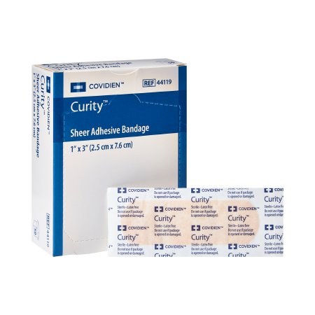 Picture of Adhesive Strip Curity™ 1 X 3 Inch Plastic Rectangle Sheer Sterile44119