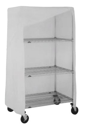 Picture of Cart Cover White Vinyl, Coated 72 L X 74 H X 24 D Inch Hook and Loop Closure24X72X74VC