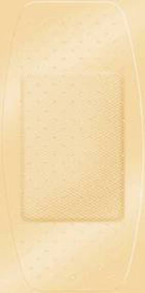 Picture of Adhesive Strip American® White Cross Stat Strip® 2 X 4 Inch Fabric Rectangle Tan Sterile1570033