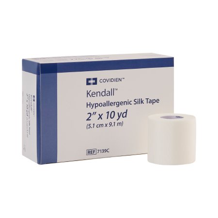 Picture of Medical Tape Kendall™ Hypoallergenic Silk Easy Tear Silk-Like Cloth 2 Inch X 10 Yard White NonSterile7139C