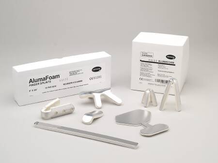 Picture of Finger Splint AlumaFoam® Adult One Size Fits Most Without Fastening Finger Silver / White62120000
