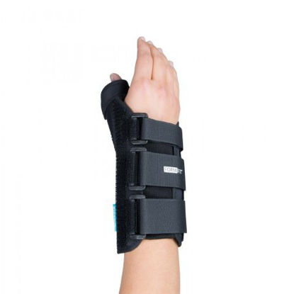 Picture of Wrist Brace with Thumb Spica Ossur® Formfit® Aluminum / Cotton / Polyester Left Hand Black Small3030