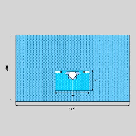 Picture of Orthopedic Drape Beach Chair Shoulder Drape 100 W X 172 L Inch1222-8662