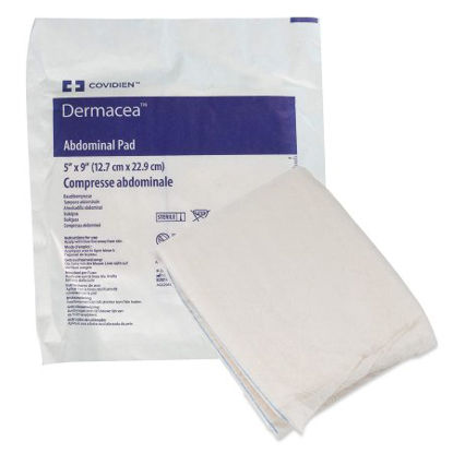Picture of Abdominal Pad Dermacea™ Nonwoven Fluff 5 X 9 Inch Rectangle NonSterile6196D