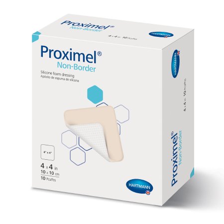 Picture of Silicone Foam Dressing Proximel™ Non-Border 4 X 4 Inch Square Silicone Adhesive Without Border Sterile15713100